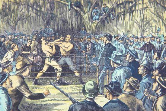 'The Last Bare Knuckle Boxing Championship Fight in 1889' Giclee Print ...