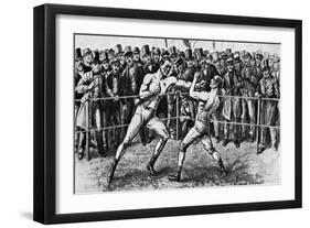 The Last Bare-Knuckle Fight, Farnborough, Hampshire, 17th April 1860-null-Framed Premium Giclee Print