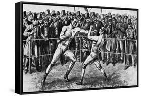 The Last Bare-Knuckle Fight, Farnborough, Hampshire, 17th April 1860-null-Framed Stretched Canvas