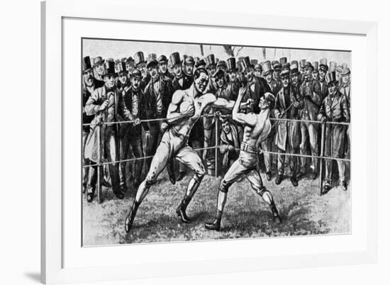 The Last Bare-Knuckle Fight, Farnborough, Hampshire, 17th April 1860-null-Framed Giclee Print