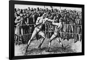 The Last Bare-Knuckle Fight, Farnborough, Hampshire, 17th April 1860-null-Framed Giclee Print