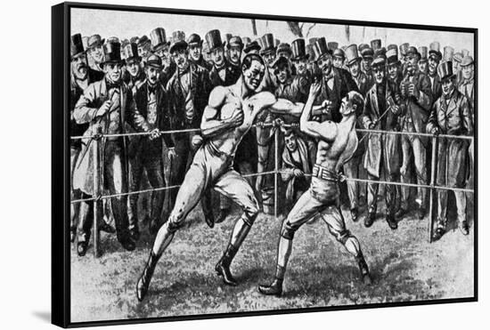 The Last Bare-Knuckle Fight, Farnborough, Hampshire, 17th April 1860-null-Framed Stretched Canvas