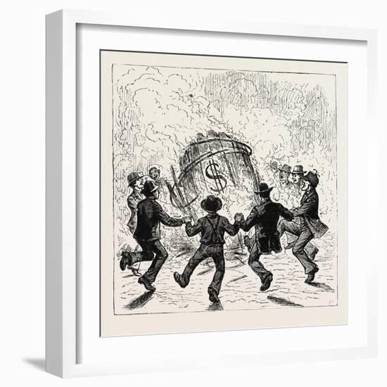 The Last Barrel of the Campaign. U.S., 1880 1881-null-Framed Giclee Print