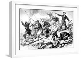 The Last Battle of the Communards May 1871, Paris Commune-null-Framed Giclee Print