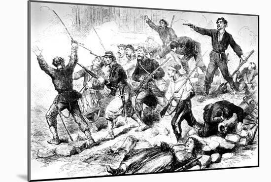 The Last Battle of the Communards May 1871, Paris Commune-null-Mounted Giclee Print