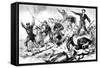 The Last Battle of the Communards May 1871, Paris Commune-null-Framed Stretched Canvas