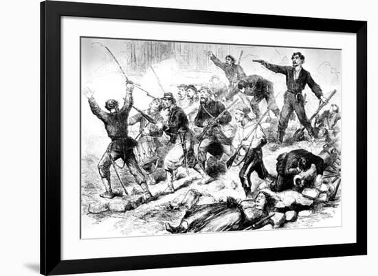 The Last Battle of the Communards May 1871, Paris Commune-null-Framed Giclee Print