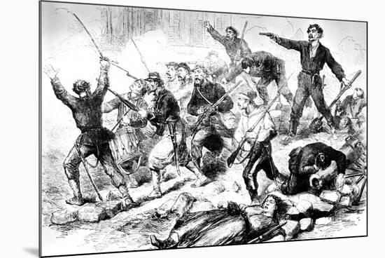 The Last Battle of the Communards May 1871, Paris Commune-null-Mounted Giclee Print