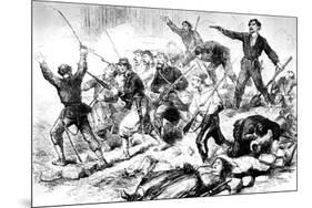 The Last Battle of the Communards May 1871, Paris Commune-null-Mounted Giclee Print