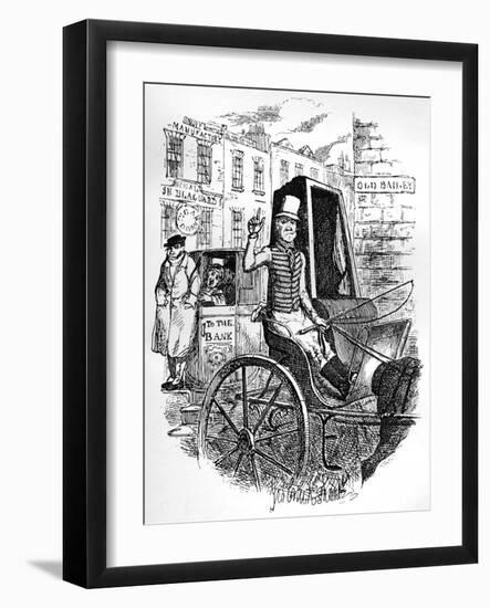 The Last Cab Driver, and the First Omnibus Cad, C1900-George Cruikshank-Framed Giclee Print