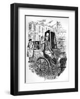 The Last Cab Driver, and the First Omnibus Cad, C1900-George Cruikshank-Framed Premium Giclee Print