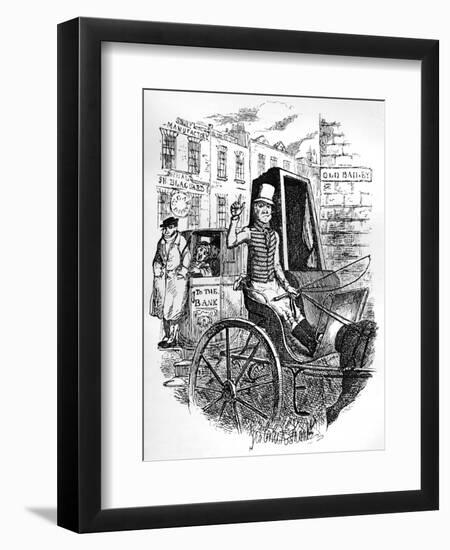 The Last Cab Driver, and the First Omnibus Cad, C1900-George Cruikshank-Framed Premium Giclee Print