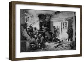 The Last Cartridges at Balan Near Sedan, 1870 (Photolitho)-Alphonse Marie de Neuville-Framed Giclee Print