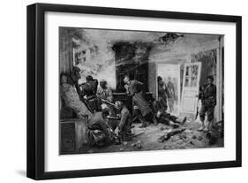 The Last Cartridges at Balan Near Sedan, 1870 (Photolitho)-Alphonse Marie de Neuville-Framed Giclee Print