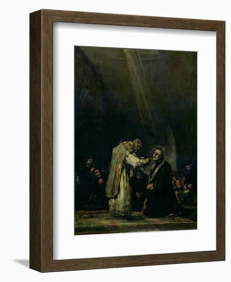 The Last Communion of St. Joseph Calasanz (1556-1648) circa 1819-Francisco de Goya-Framed Giclee Print
