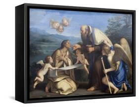 The Last Communion of St. Mary of Egypt-Marcantonio Franceschini-Framed Stretched Canvas