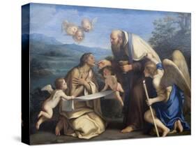 The Last Communion of St. Mary of Egypt-Marcantonio Franceschini-Stretched Canvas