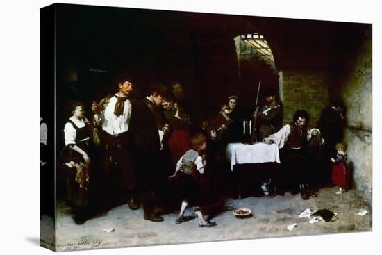 The Last Day of a Condemned Man in Hungary, 1870-Mihaly Munkacsy-Stretched Canvas