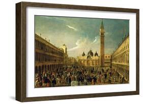 The Last Day of the Carnival, St. Mark's Square, Venice-Gabriele Bella-Framed Giclee Print