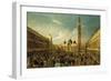 The Last Day of the Carnival, St. Mark's Square, Venice-Gabriele Bella-Framed Giclee Print