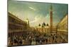 The Last Day of the Carnival, St. Mark's Square, Venice-Gabriele Bella-Mounted Giclee Print