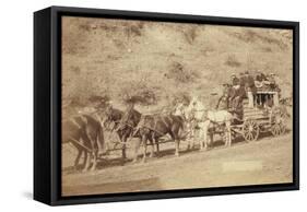 The Last Deadwood Coach-John C.H. Grabill-Framed Stretched Canvas