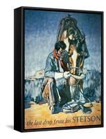 The Last Drop from His Stetson (Colour Litho)-American-Framed Stretched Canvas