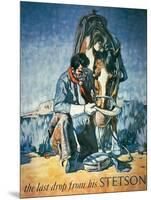 The Last Drop from His Stetson (Colour Litho)-American-Mounted Premium Giclee Print