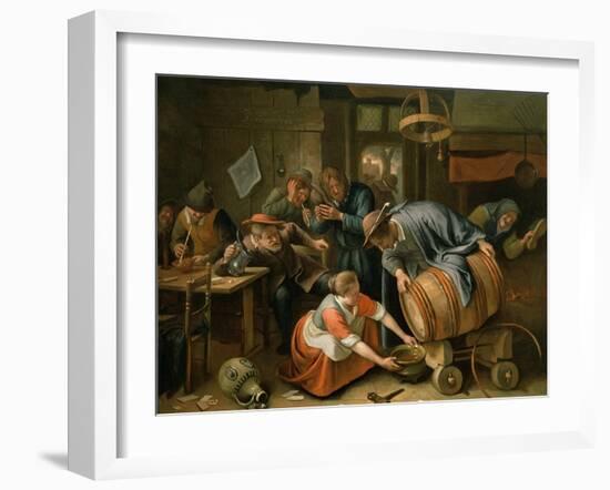 The Last Drop-Jan Havicksz. Steen-Framed Giclee Print