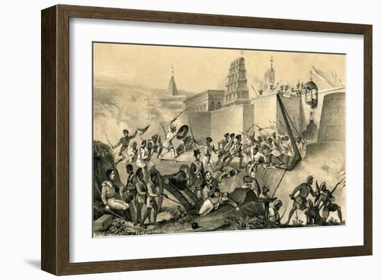 The Last Effort of Tippoo Saib at Seringapatam, 1799-B Clayton-Framed Giclee Print