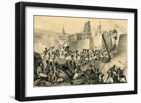 The Last Effort of Tippoo Saib at Seringapatam, 1799-B Clayton-Framed Giclee Print