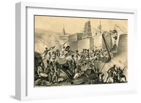 The Last Effort of Tippoo Saib at Seringapatam, 1799-B Clayton-Framed Giclee Print