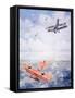 The Last Flight of Captain Baron Von Richthofen, c.1920-Geoffrey Fl.192) Watson-Framed Stretched Canvas