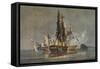 'The Last Franco-British Frigate Action', c1815-Nicholas Pocock-Framed Stretched Canvas