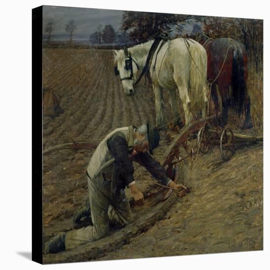 The Last Furrow, 1895-Henry Herbert La Thangue-Stretched Canvas