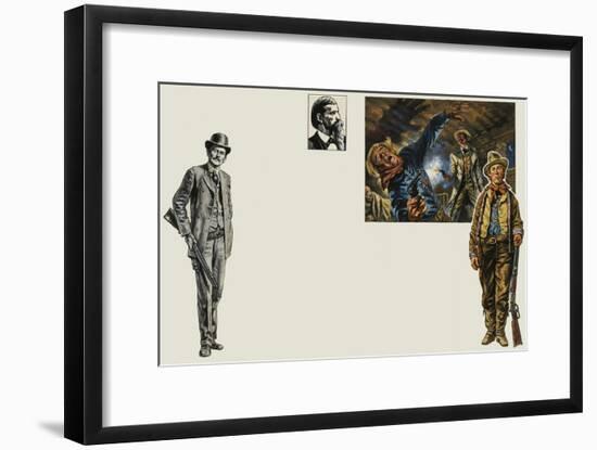 The Last Gunfight of Billy the Kid-Harry Green-Framed Giclee Print