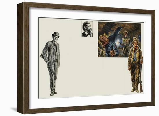 The Last Gunfight of Billy the Kid-Harry Green-Framed Giclee Print