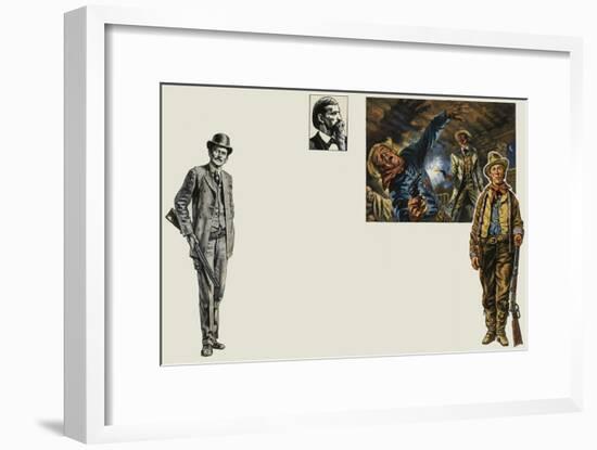 The Last Gunfight of Billy the Kid-Harry Green-Framed Giclee Print