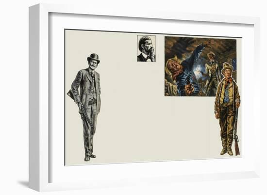 The Last Gunfight of Billy the Kid-Harry Green-Framed Giclee Print