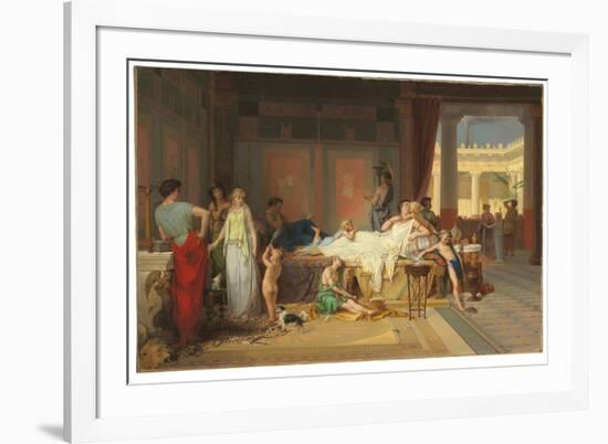 The Last Hour of Pompeii - the House of the Poet, 1869 (Oil on Canvas)-Pierre Oliver Joseph Coomans-Framed Giclee Print