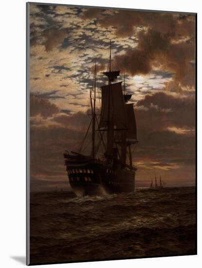 The Last Indian Troopship, Hms 'Malabar', 1881-Charles Parsons Knight-Mounted Giclee Print