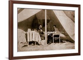 The Last Interview Between President Lincoln and General Mcclellan at Antietam, 1862-Mathew Brady-Framed Giclee Print