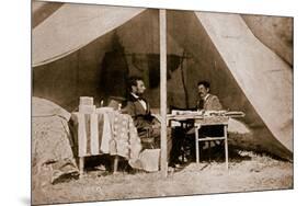 The Last Interview Between President Lincoln and General Mcclellan at Antietam, 1862-Mathew Brady-Mounted Giclee Print