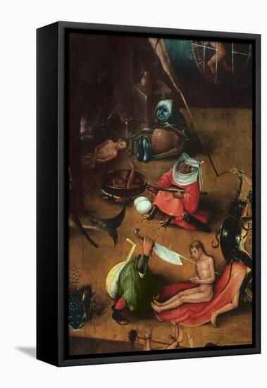 The Last Judgement (Altarpiece) (Detail of the Cauldron)-Hieronymus Bosch-Framed Stretched Canvas