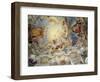 The Last Judgement, Ceiling Painting from the Flattened Dome of the Church (Stucco)-Johann Baptist Zimmermann-Framed Giclee Print