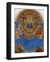 The Last Judgement, Christ in His Glory, Surrounded by Angels and Saints, Fresco (Around 1436)-Fra Angelico-Framed Giclee Print