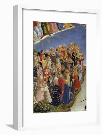 The Last Judgement : Detail of the Saints in Heaven. among Them,-null-Framed Giclee Print