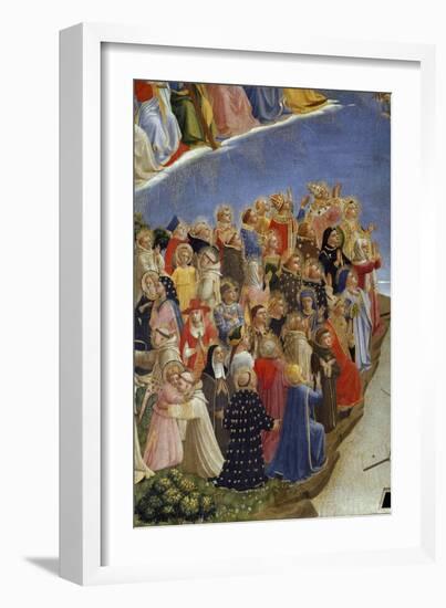 The Last Judgement : Detail of the Saints in Heaven. among Them,-null-Framed Giclee Print