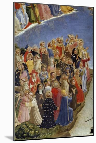 The Last Judgement : Detail of the Saints in Heaven. among Them,-null-Mounted Giclee Print