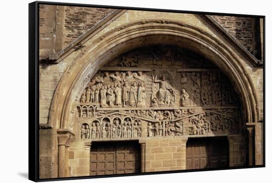 The Last Judgement, from the Tympanon Over the Main Entrance, Sainte-Foy, Conques, Aveyron-null-Framed Stretched Canvas